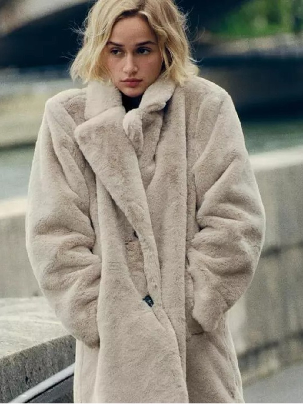 ZARA FAUX FUR COAT